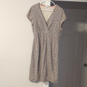 Boden Brown and White Dotted Dress